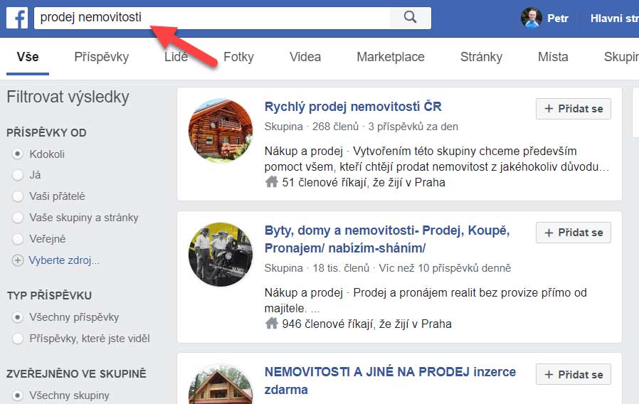 Jak prodat nemovitost přes Facebook